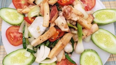 mực 1 nắng cô tô chiên nước mắm